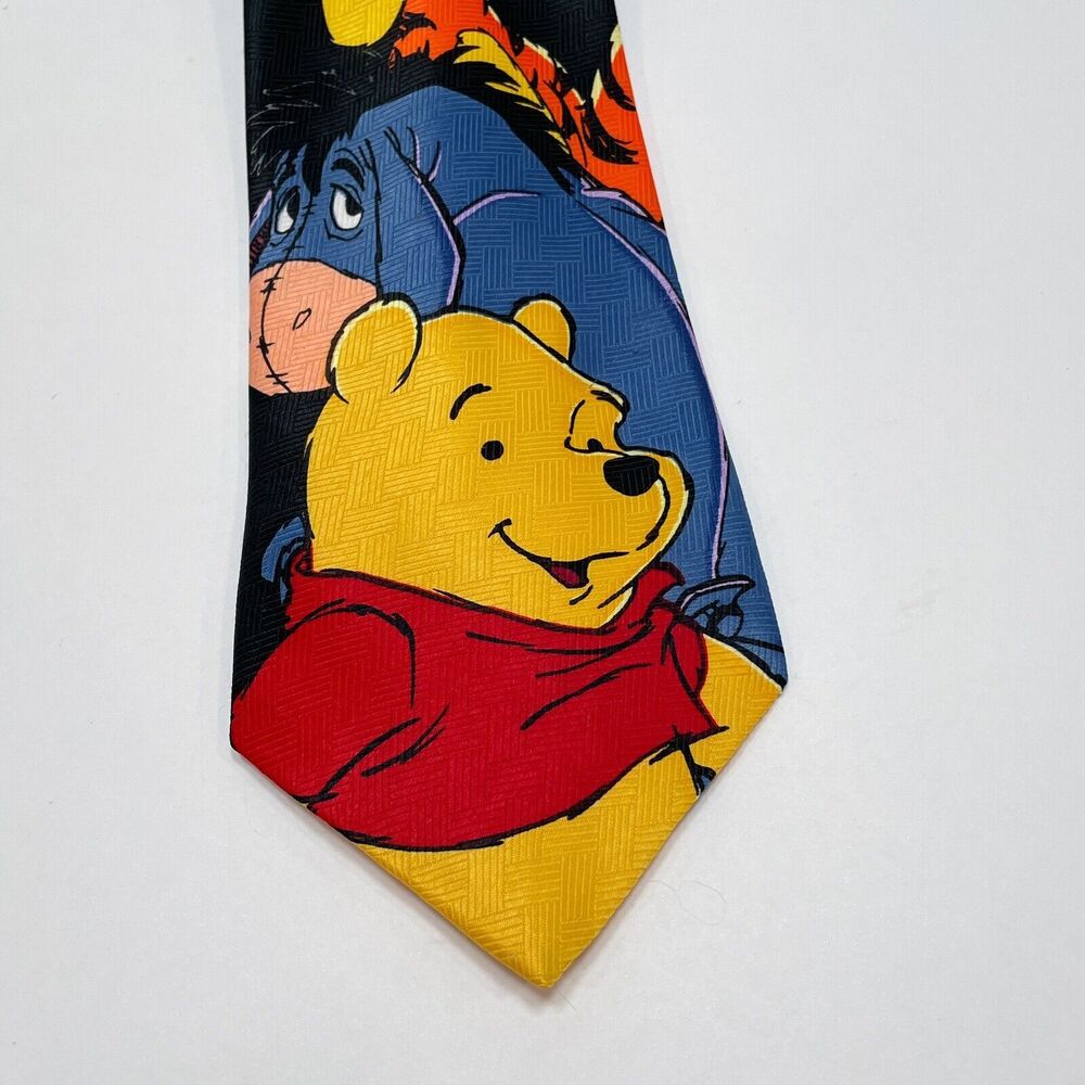 Disney‎ Winnie The Pooh Tie Black Tigger Eeyore Novelty Cartoon Children’s Book - Picture 2 of 5